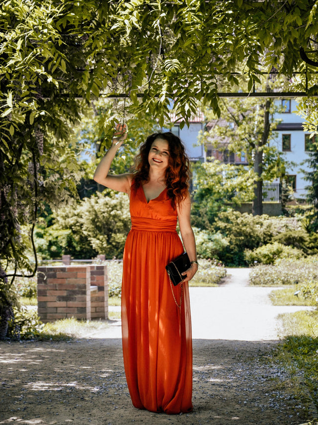 pretty HUSH|Plus Size Sleeveless V-Neck Chiffon Semi Bridesmaid Dress Fan Photos 5
