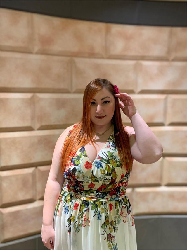 pretty HUSH|Plus Size Sleeveless V-Neck Chiffon Semi Bridesmaid Dress Fan Photos 2

