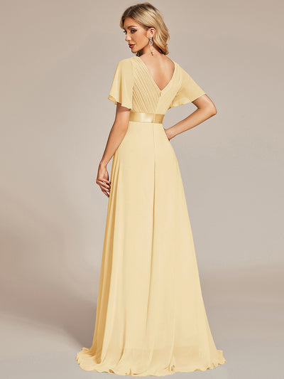 yellow wedding guest dress with sleeves Two Piece for Women Puffy Sleeve Mermaid Chiffon Formal Gala Church Outfit Yellow L : Clothing, Shoes & Jewelry shoulder yellow dress Yellow Wedding Guest Dresses -