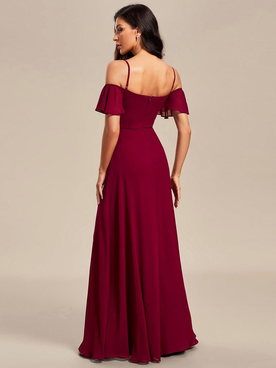 Burgundy Bridesmaid Gowns #style_ES00237BD