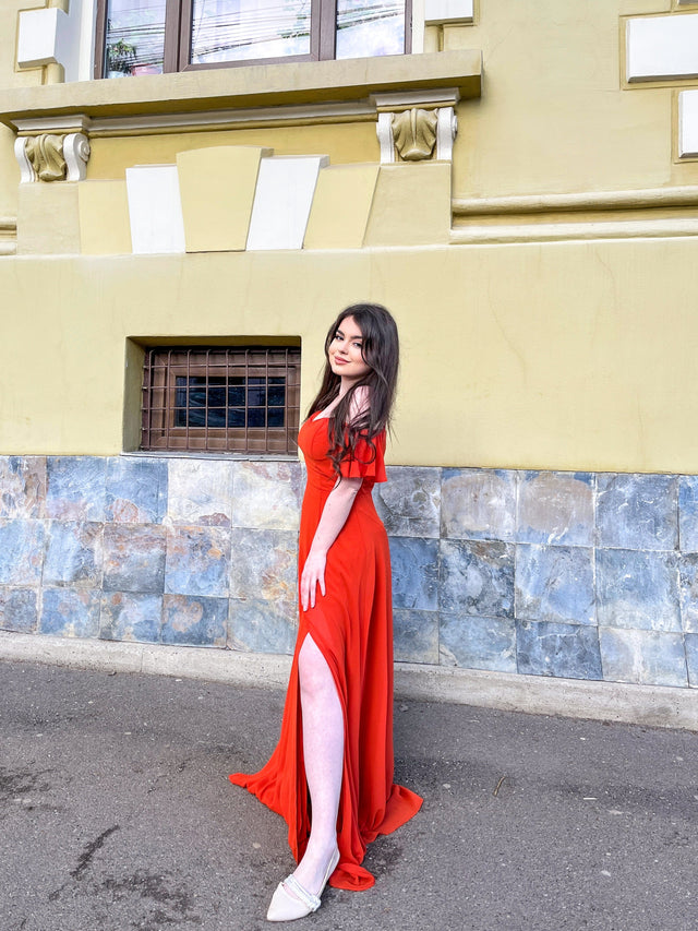 pretty REYA|Plus Size Cold Shoulder Formal Bridesmaid Dress with Side Slit Fan Photos 13
