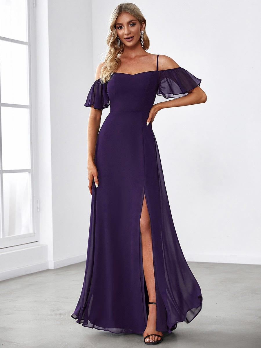 Ever-Pretty Stylish Cold Shoulder Flowy Evening Dress with Flare Sleeve Occasion Dress Ever-Pretty Stylish Cold Shoulder Flowy Evening Dress with Flare Sleeve Occasion Dress