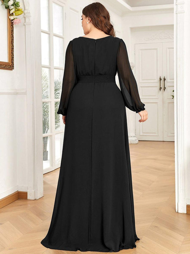 Long Sleeve Formal Chiffon Dress Sale