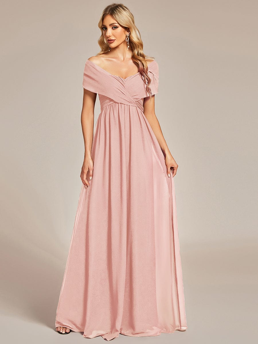 Custom Size Convertible Chiffon Pleated A-Line Bridesmaid Dress