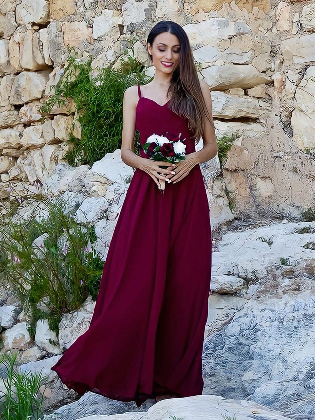 ever RUBY|Convertible Chiffon Lace Open Back Spaghetti Straps Bridesmaid Dress Fan Photos 3
