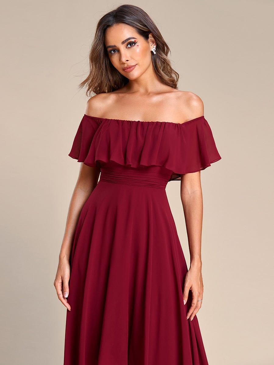 Burgundy Bridesmaid Gowns #style_ES01736BD