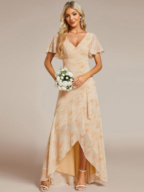 Charming Chiffon Bridesmaid Dress with Lotus Leaf Hemline