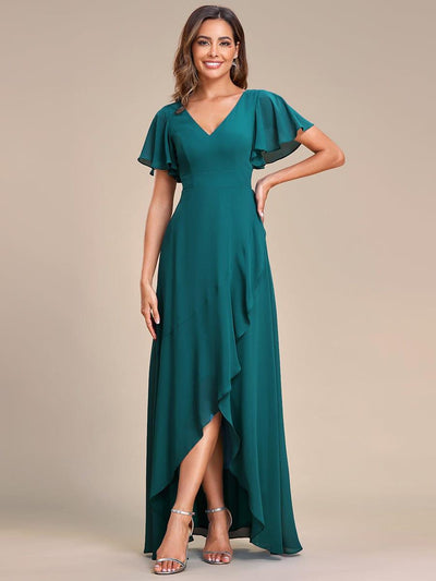 ever OREE|Charming Chiffon Bridesmaid Dress with Lotus Leaf Hemline