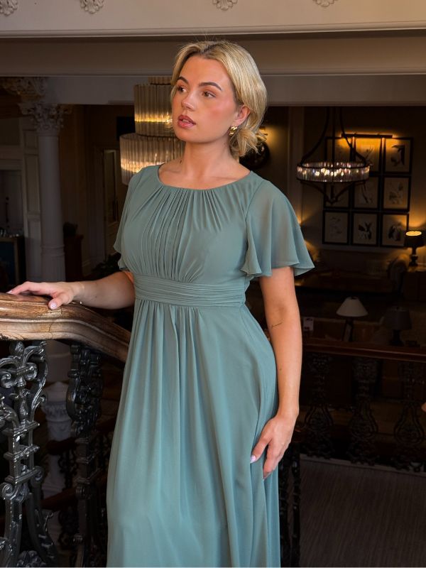 ever KIMORA|Simple Chiffon Pleated A-Line Bridesmaid Dress Fan Photos 4
