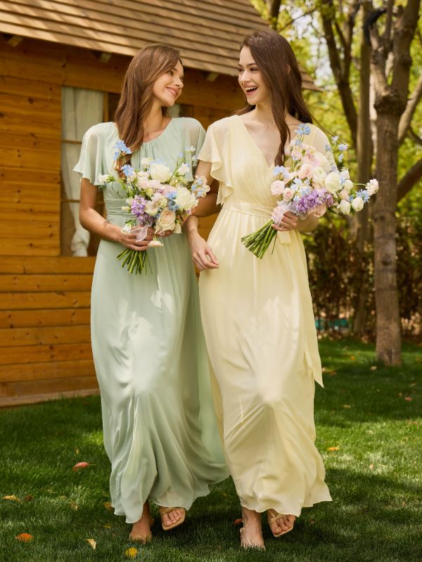 ever KIMORA|Simple Chiffon Pleated A-Line Bridesmaid Dress Fan Photos 7
