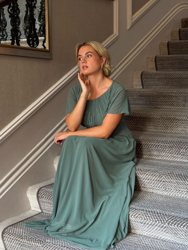 ever KIMORA|Simple Chiffon Pleated A-Line Bridesmaid Dress Fan Photos 5
