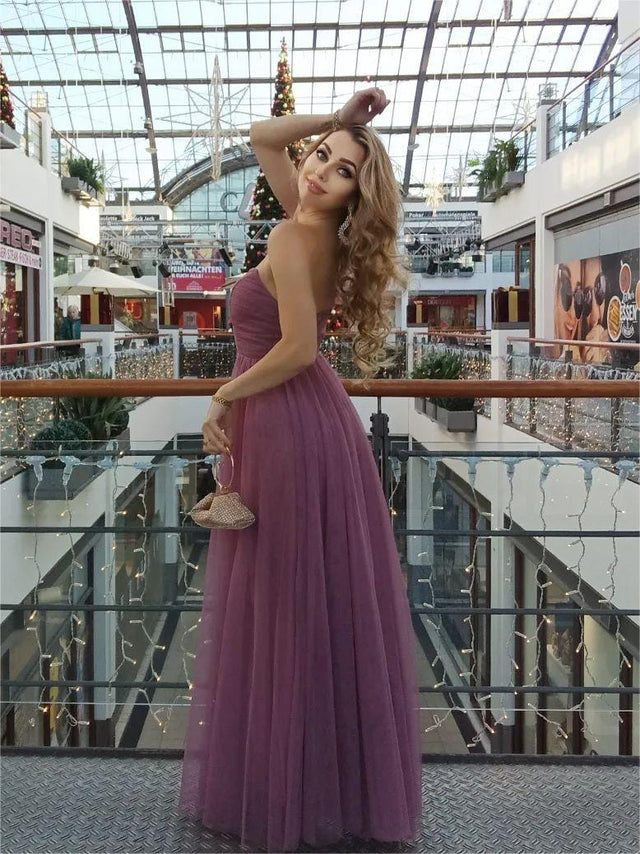 ever CLOE|Sweetheart Neckline One Shoulder with Floral Tulle High Slit Bridesmaid Dress Fan Photos 3
