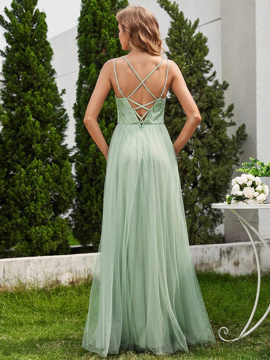Cross-Back Straps A-Line Paillette Tulle Bridesmaid Dress - Ever-Pretty US Cross-Back Straps A-Line Paillette Tulle Bridesmaid Dress - Ever-Pretty US