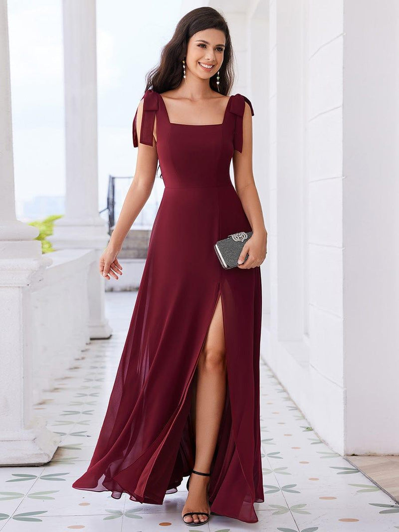 Sweetheart Corset A-Line Chiffon Bridesmaid Dress in Dusk