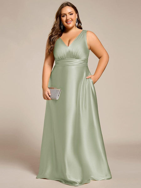 black long sleeve satin dress A-Line Satin Puff Sleeves Black Long Prom Dress, Black Long Evening Dress US 14 / Black