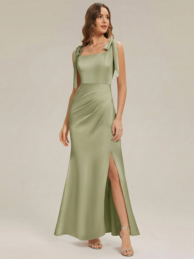 ever LUNA|Mermaid Maxi Satin Sleeveless Bridesmaid Dress