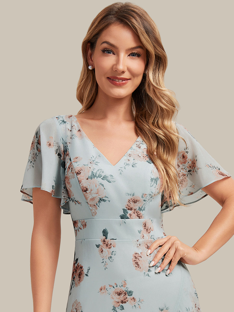 Ever-Pretty High Low Midi Dress with Flutter Sleeves Ever-Pretty High Low Midi Dress with Flutter Sleeves