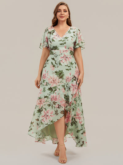 Plus Size Ruched Chiffon Bridesmaid Dress