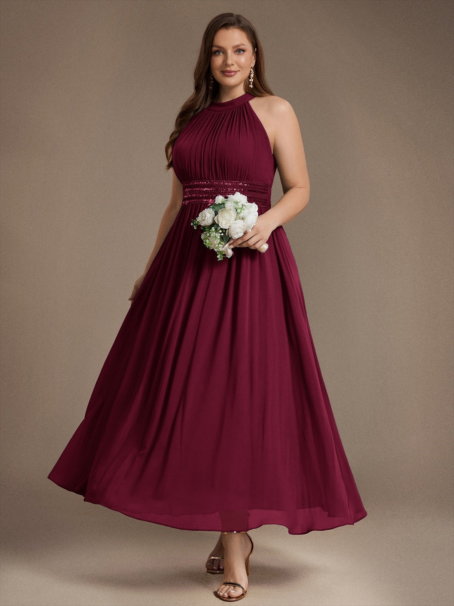 corset style bridesmaid dresses Plus Size Chiffon Dress Color:Milk Camel Color xp208962 LTS Tall Women's Ivory and spaghetti tassel straps