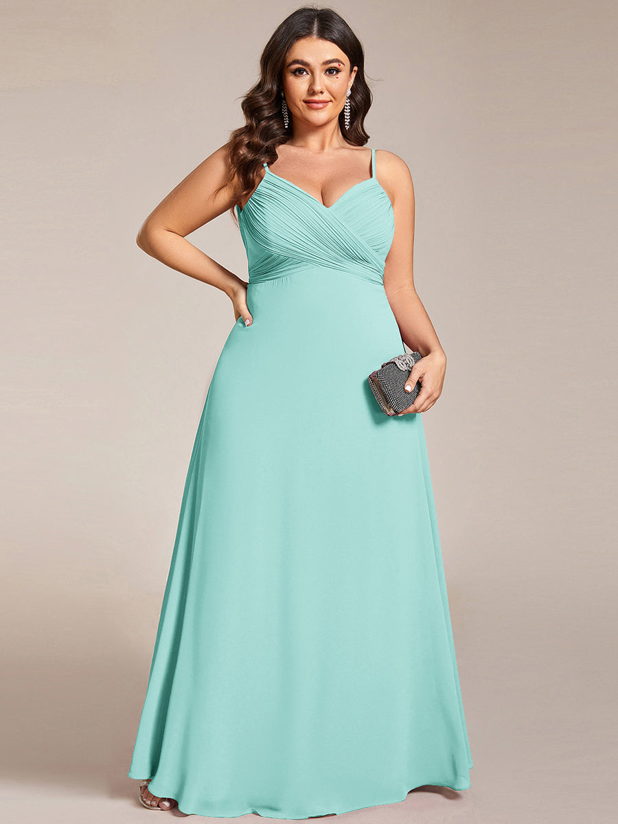 Sweetheart Draped Back Maxi Bridesmaid Dress #color_Pastel blue