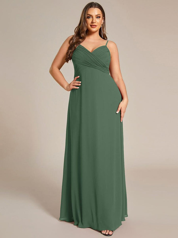 A-line Chiffon Dress With Jacket Rust Plus Size main image 1