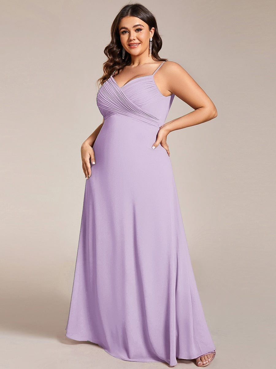 Sweetheart Draped Back Maxi Bridesmaid Dress #color_Frosted Lilac