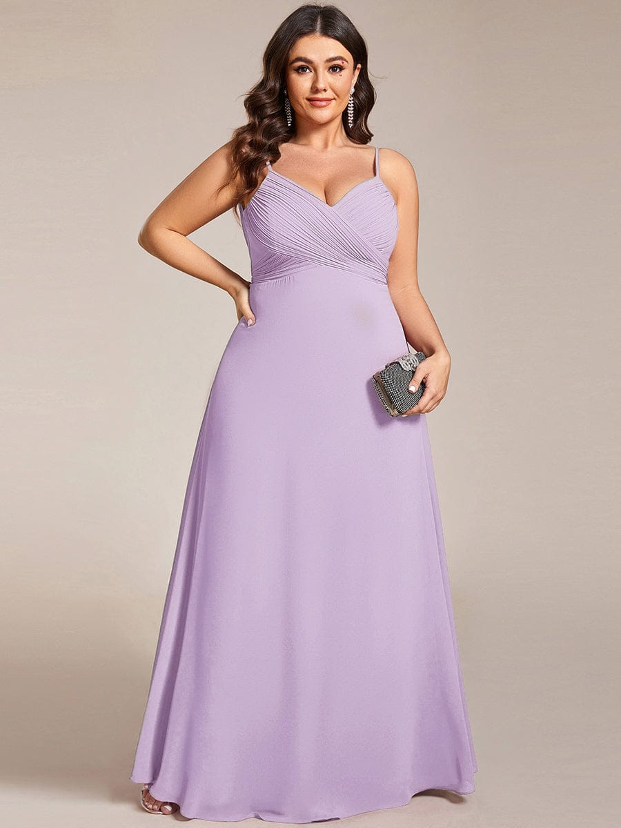 Sweetheart Draped Back Maxi Bridesmaid Dress #color_Frosted Lilac