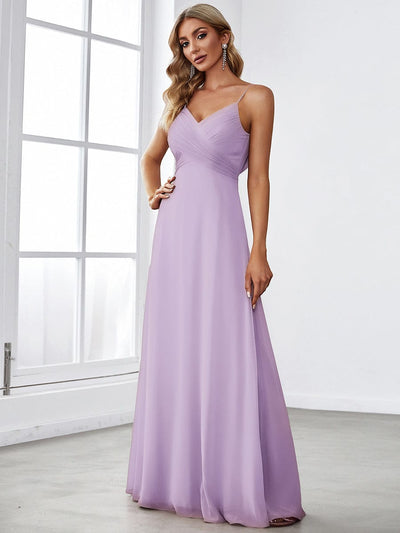 ever NOVA|Sweetheart Draped Back Maxi Bridesmaid Dress