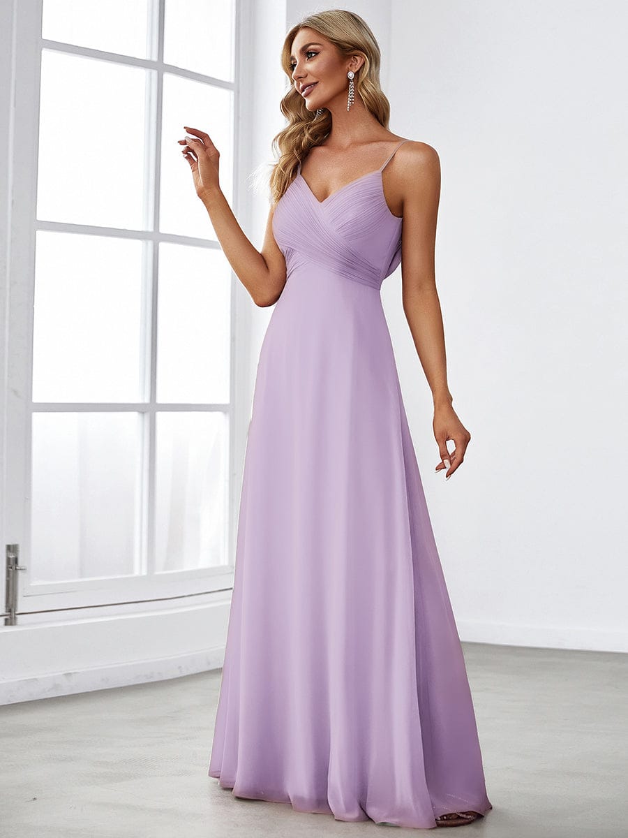 Sweetheart Draped Back Maxi Bridesmaid Dress #color_Frosted Lilac
