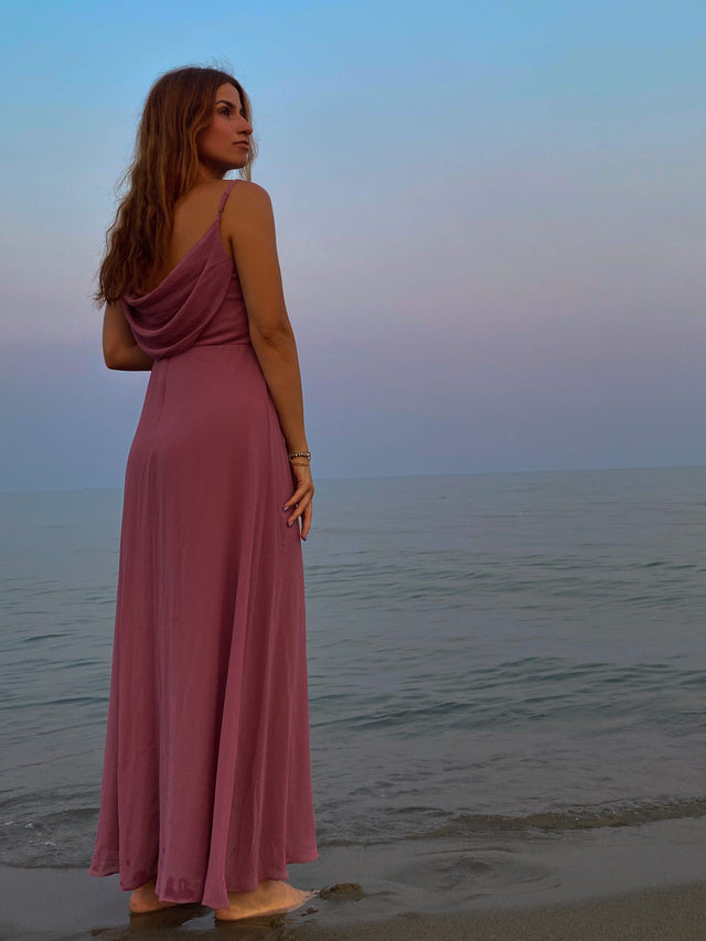 ever NOVA|Sweetheart Draped Back Maxi Bridesmaid Dress Fan Photos 5
