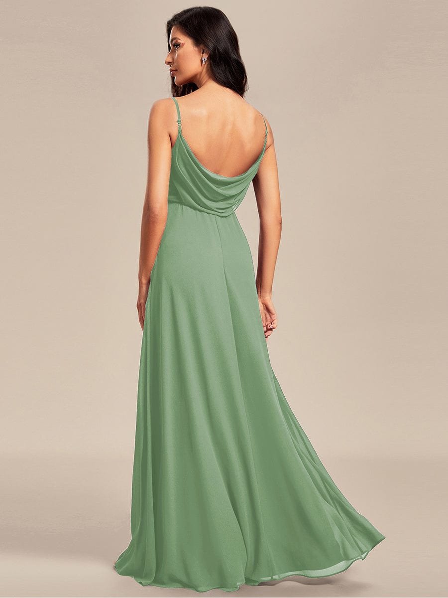 ever NOVA|Sweetheart Draped Back Maxi Bridesmaid Dress