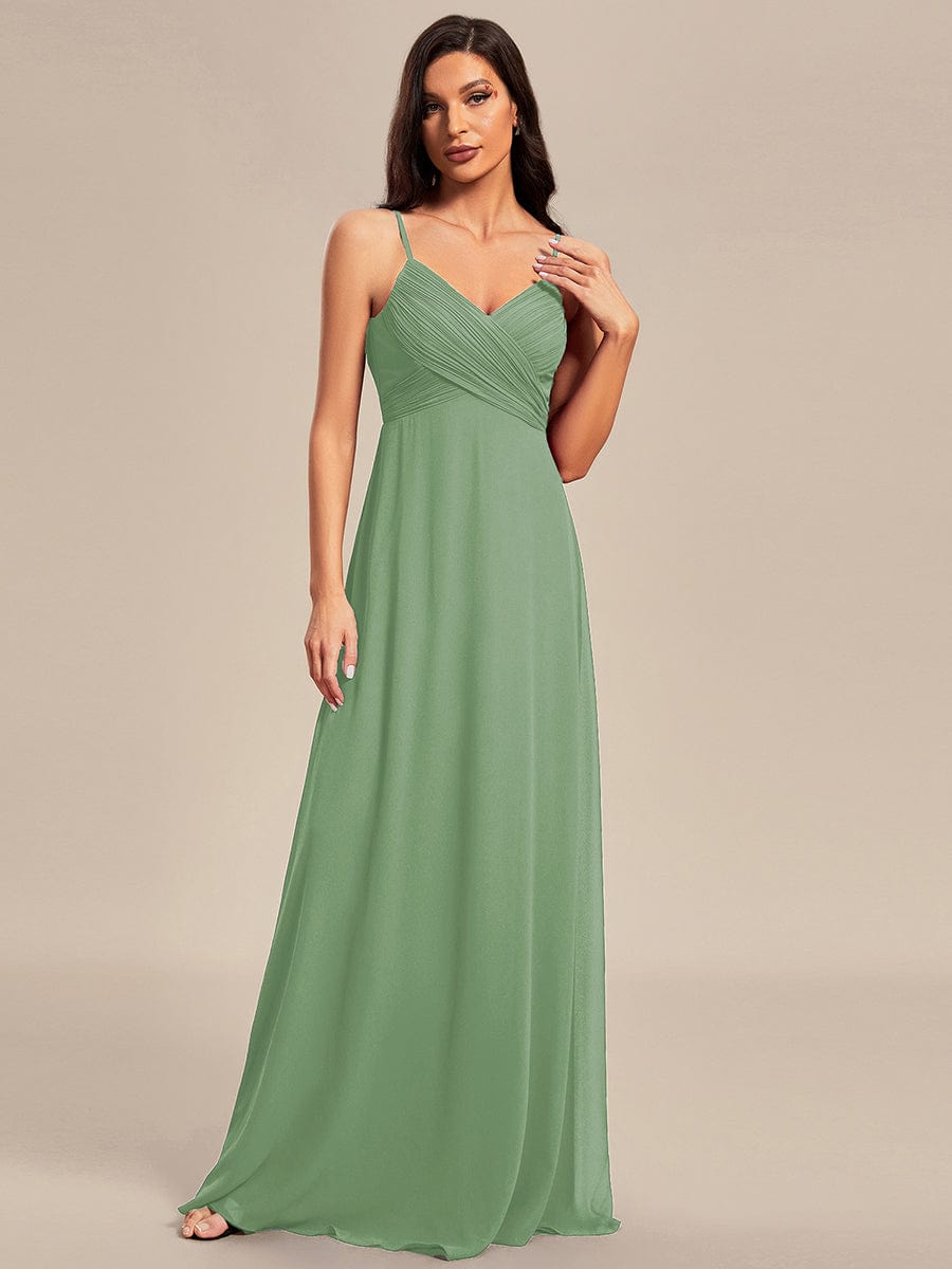 ever NOVA|Sweetheart Draped Back Maxi Bridesmaid Dress