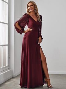 Burgundy Bridesmaid Gowns #style_ES80116BD