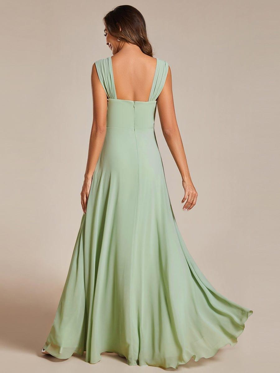 high waist square neck dress High-Waisted Chiffon Bridesmaid with Neckline 2019 bridesmaid dresses