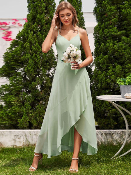 leaf green bridesmaid dresses Brooklyn Dress in Forest Green Satin