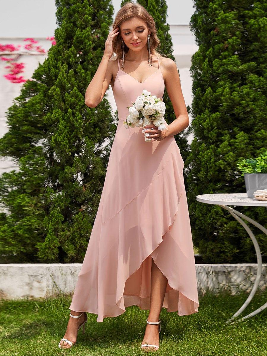 lotus bridesmaid dresses Leaf Sleeveless Chiffon V-Neck Dress Gown collection