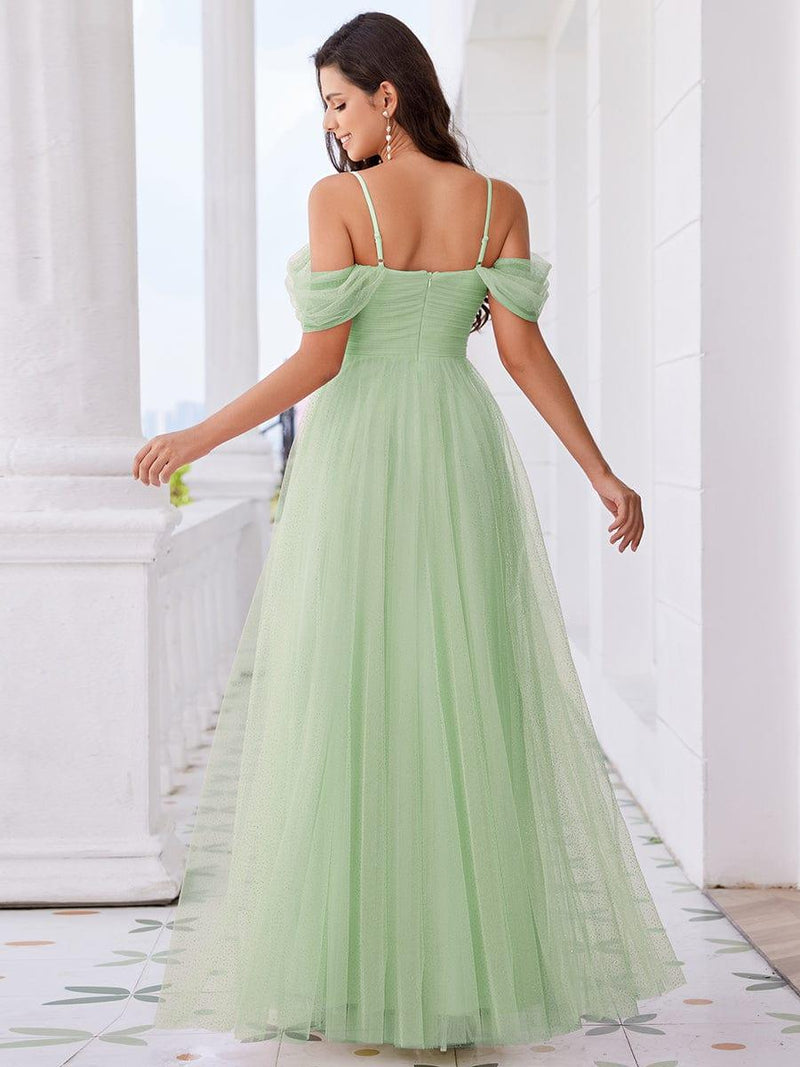 Strapless Long Tulle Bridesmaid Dress with Sweetheart Cabernet