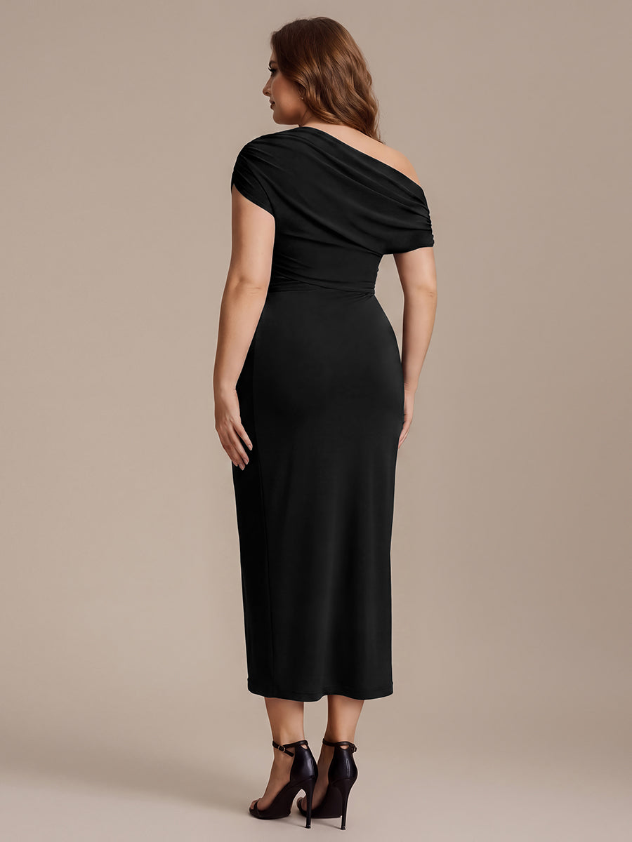 Knit Off-the-shoulder Sleeve Off The Shoulder Tops #color_Black