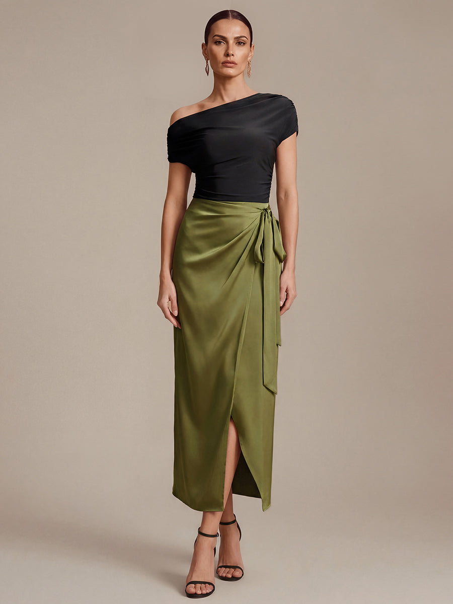 Knit Off-the-shoulder Sleeve Off The Shoulder Tops #color_Black