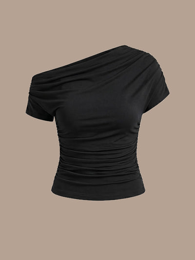 Knit Off-the-shoulder Sleeve Off The Shoulder Tops