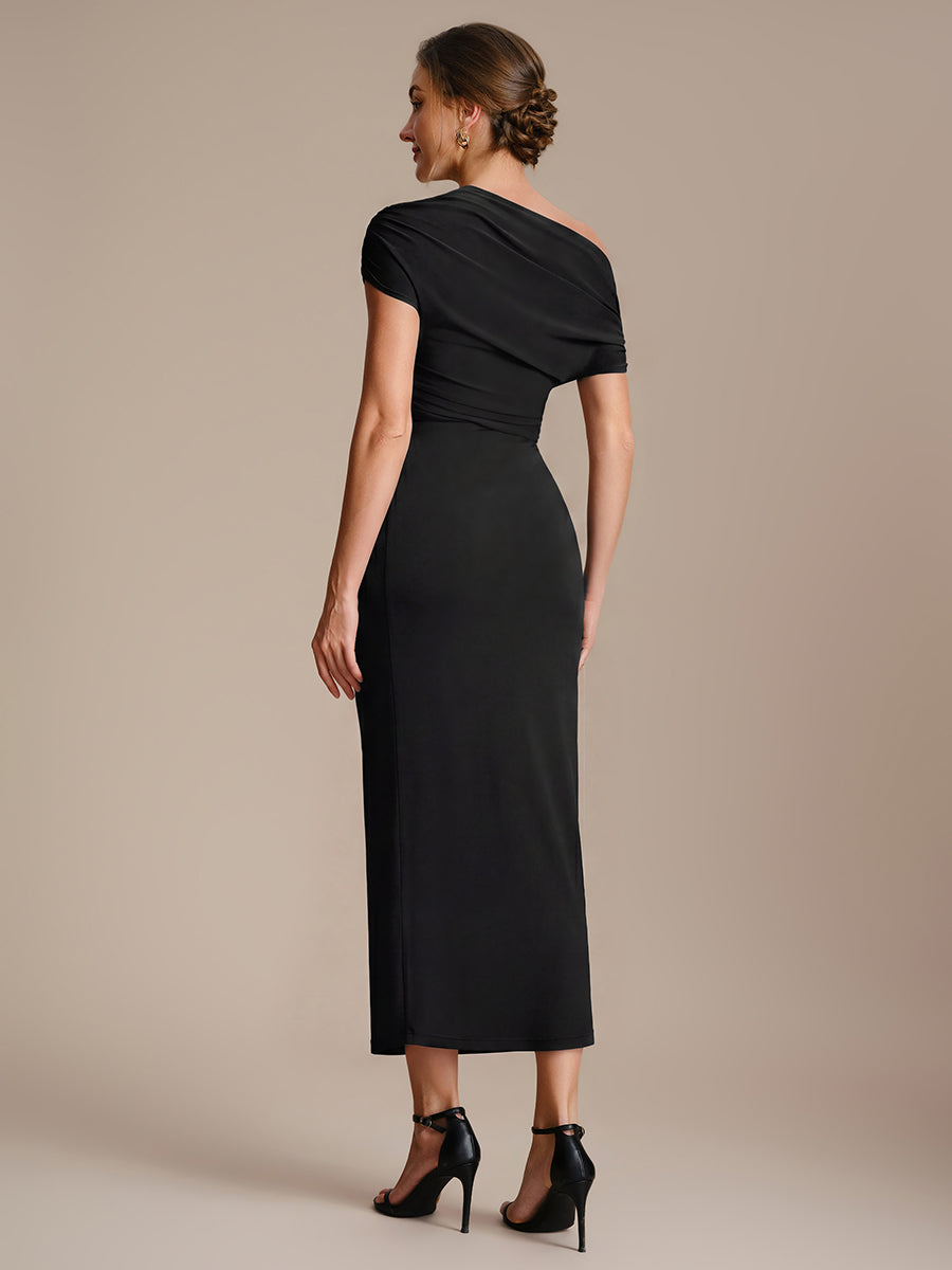 Knit Off-the-shoulder Sleeve Off The Shoulder Tops #color_Black