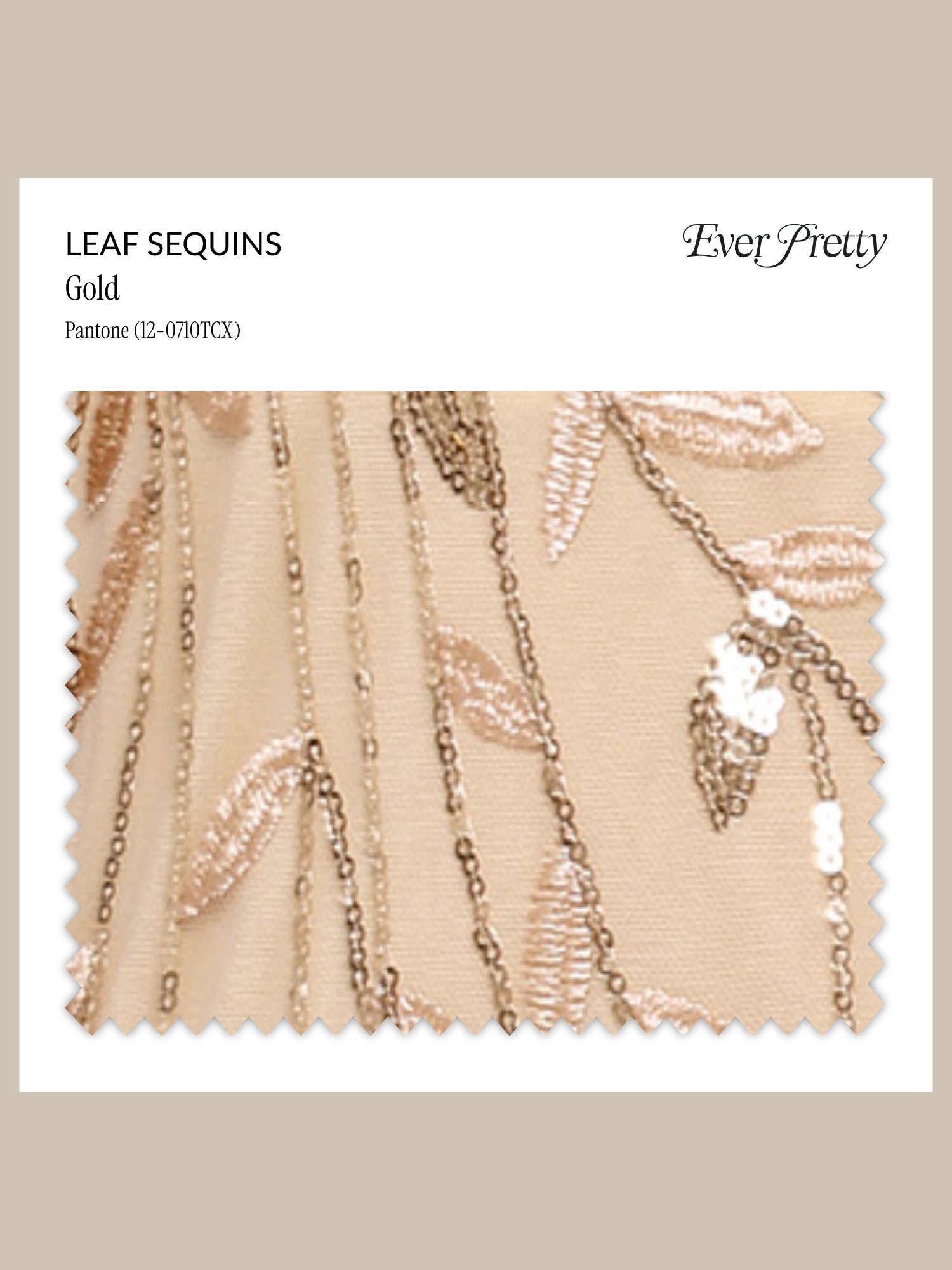 Ever-Pretty Leaf Sequins Swatch #Color_Gold