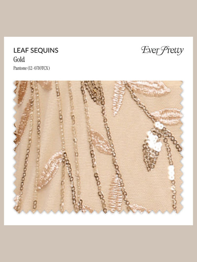 Ever-Pretty Leaf Sequins Swatch