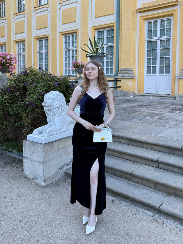 Sequin Velvet Sleeveless Evening Dress Fan Photos 1
