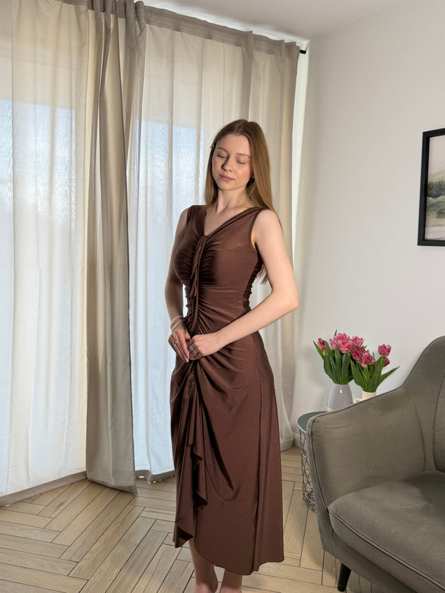ever JILLIAN|Ruched Asymmetric Hemline High Stretch Evening Dress Fan Photos 2
