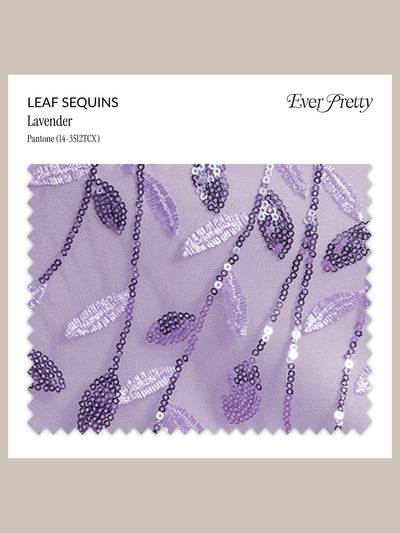 Ever-Pretty Leaf Sequins Swatch #Color_Lavender