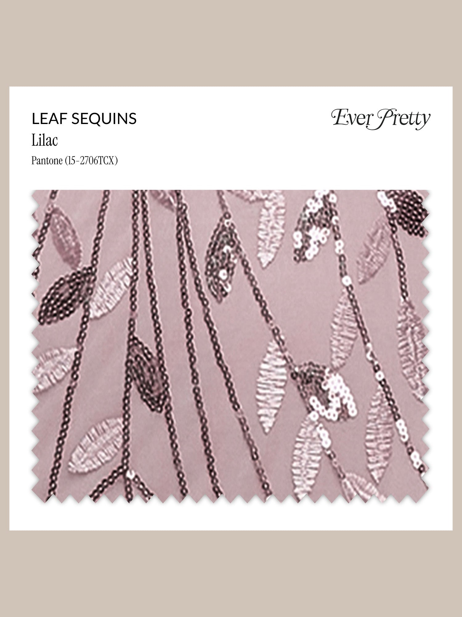 Ever-Pretty Leaf Sequins Swatch #Color_Lilac
