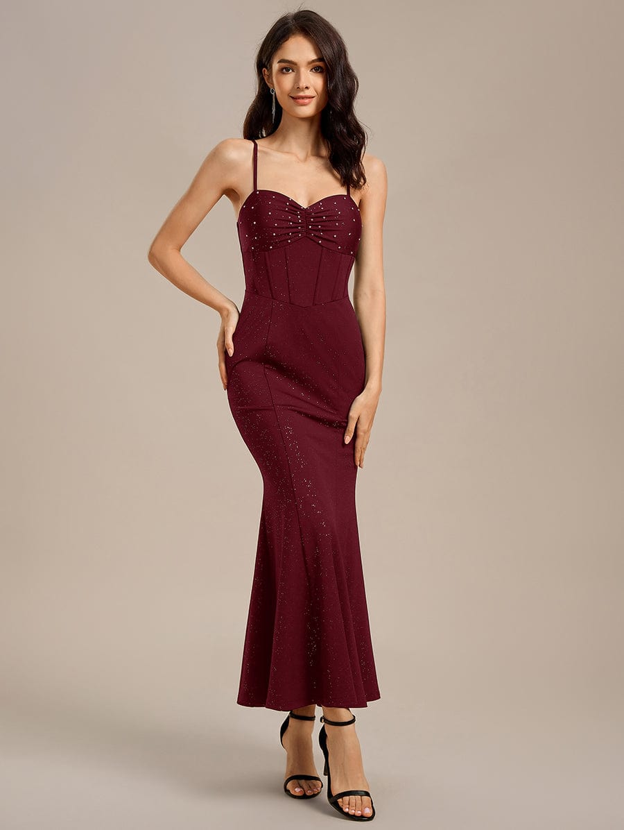 Beaded Mermaid Maxi Formal Dress #color_Burgundy