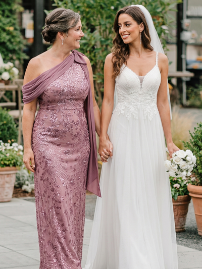 ever BELLAMY|Bow Detail Sequin Drop Shoulder Sleeve Dress