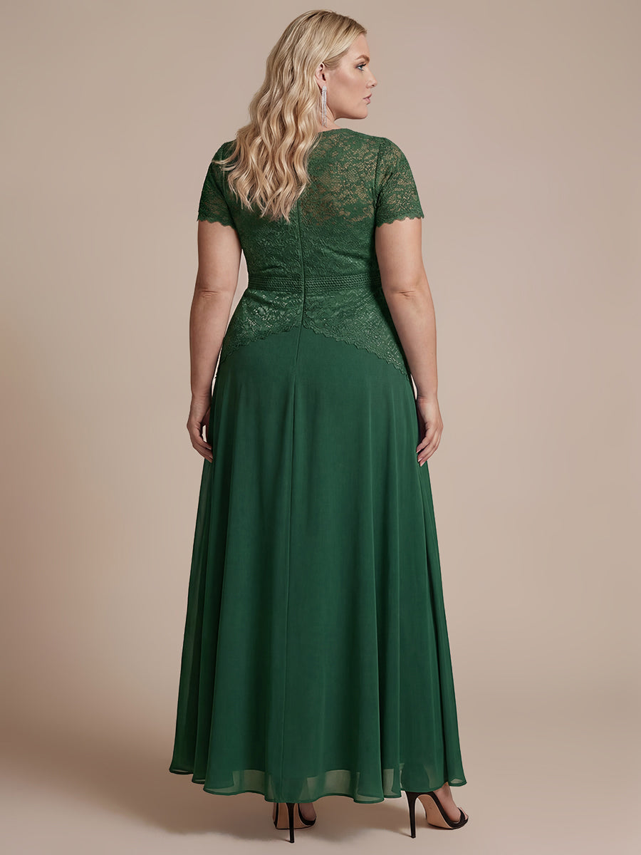 plus size emerald green lace dress Ever-Pretty Sequin Round Neck Formal Lace Green sequin dress Size:36W morilee Amelie Mini Party Dress This plus size formal